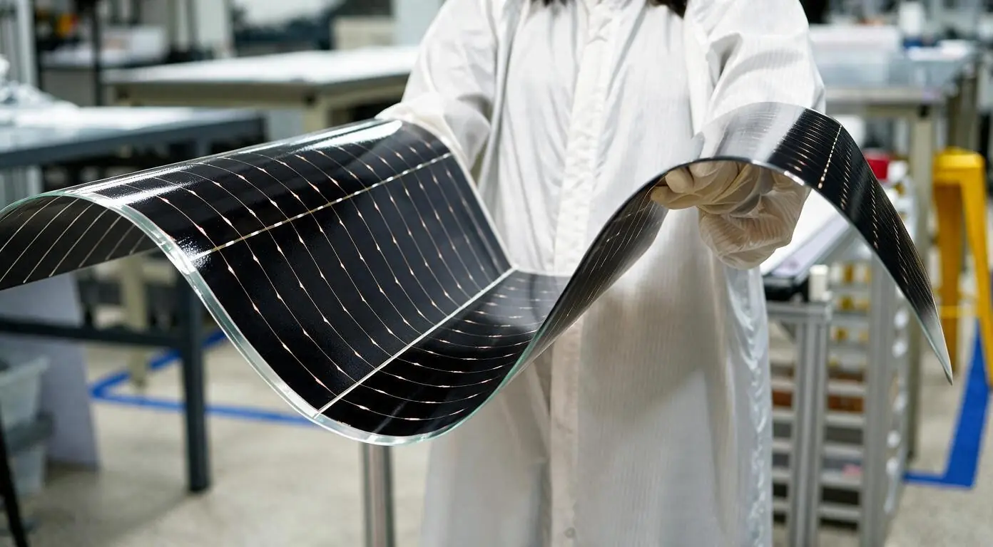 Flexible SCPI solar blanket demonstrated in a laboratory