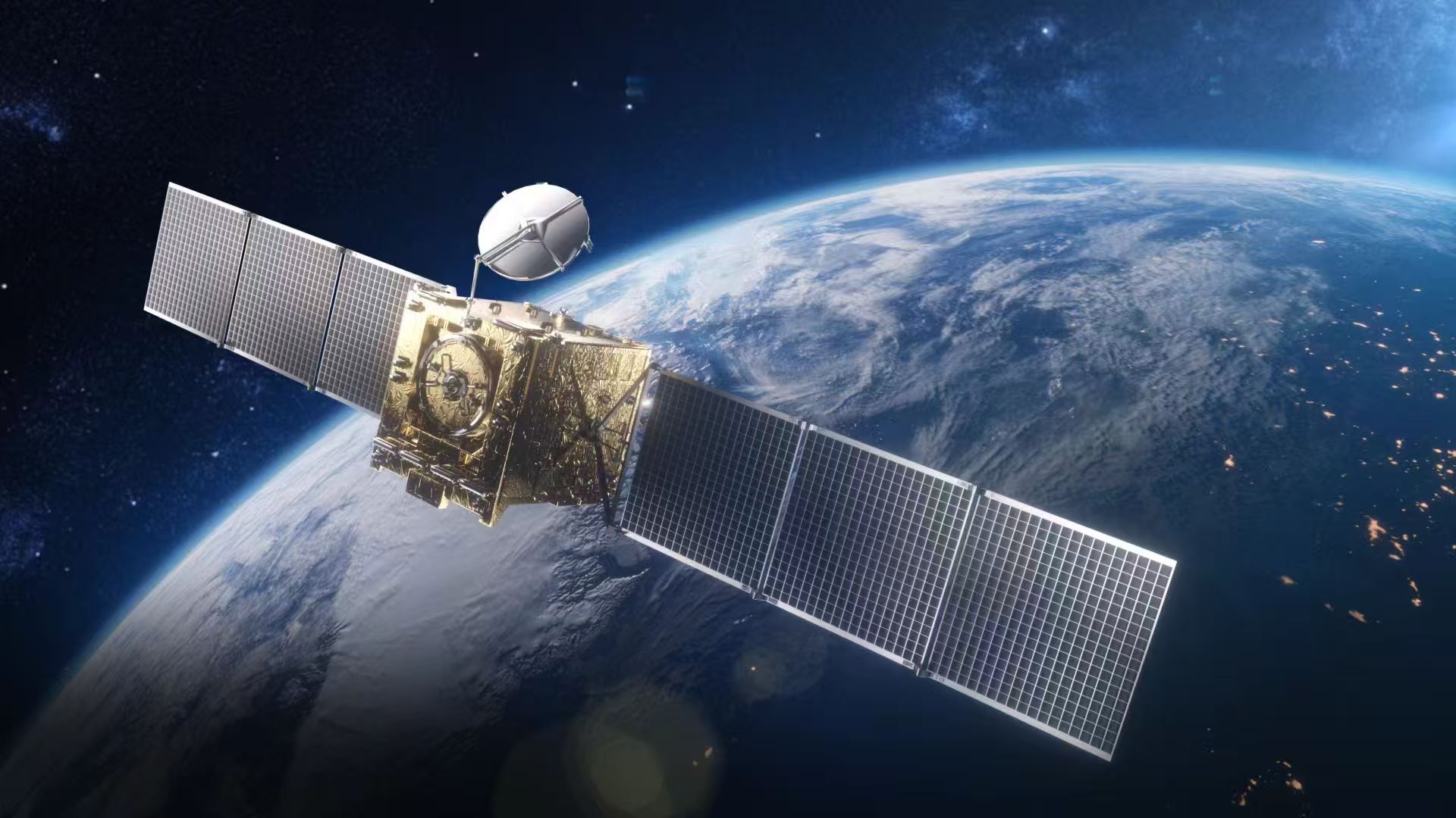 Space photovoltaic array above Earth